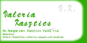 valeria kasztics business card